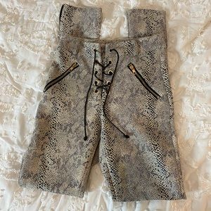 BEGINNING BOUTIQUE SNAKESKIN PANTS